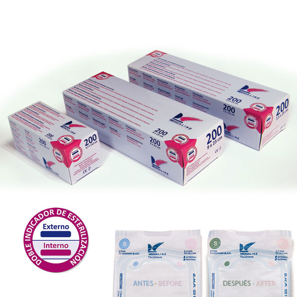 BOLSAS AUTOADHES.5,7x13,3cm. 200ud MEDICALINE