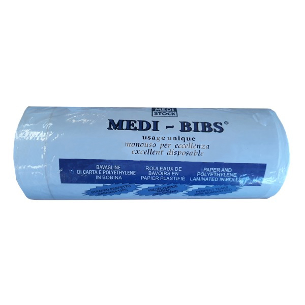 BABEROS PLASTICO PAPEL BLANCO ROLLO