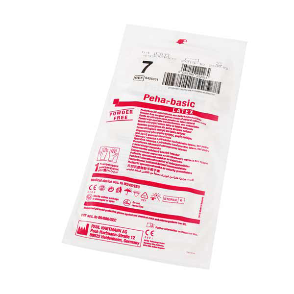 GUANTE PEHA-BASIC LATEX S/POLVO 6,5