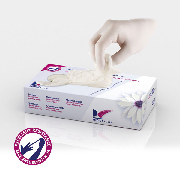 GUANTES NITRILO BLANCO X-PEQ. 100U