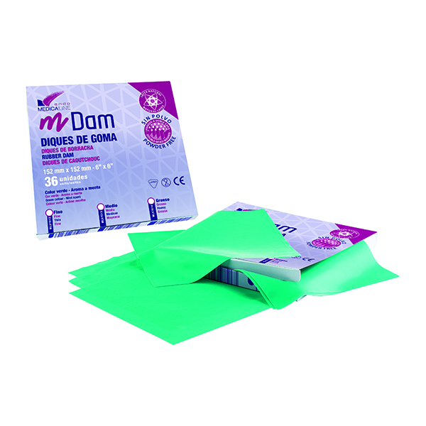 DIQUES GOMA FINOS VERDES