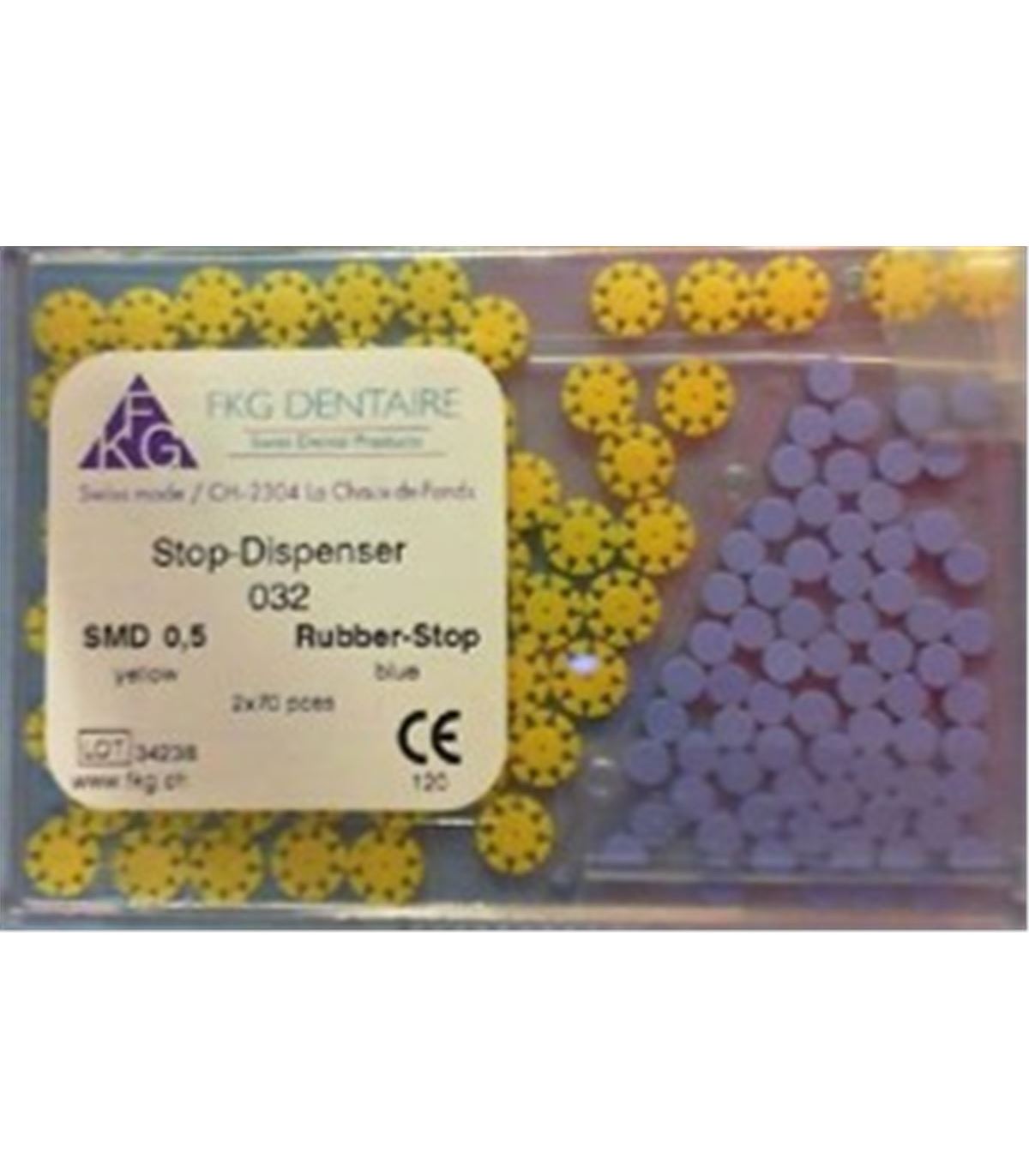 DISPENSADOR TOPES SMD AMARILLO 100u (0,5