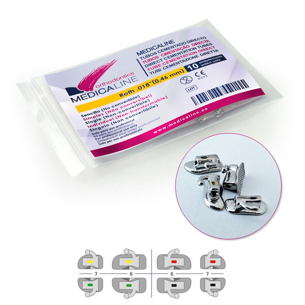 Tubos ML cementado directo MBT .022 UR6 MEDICALINE