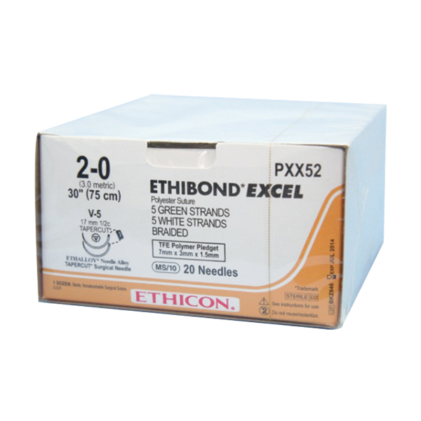 ETHIBOND EXCEL 5/0 TC-17mm 1/2C 90cm V-5