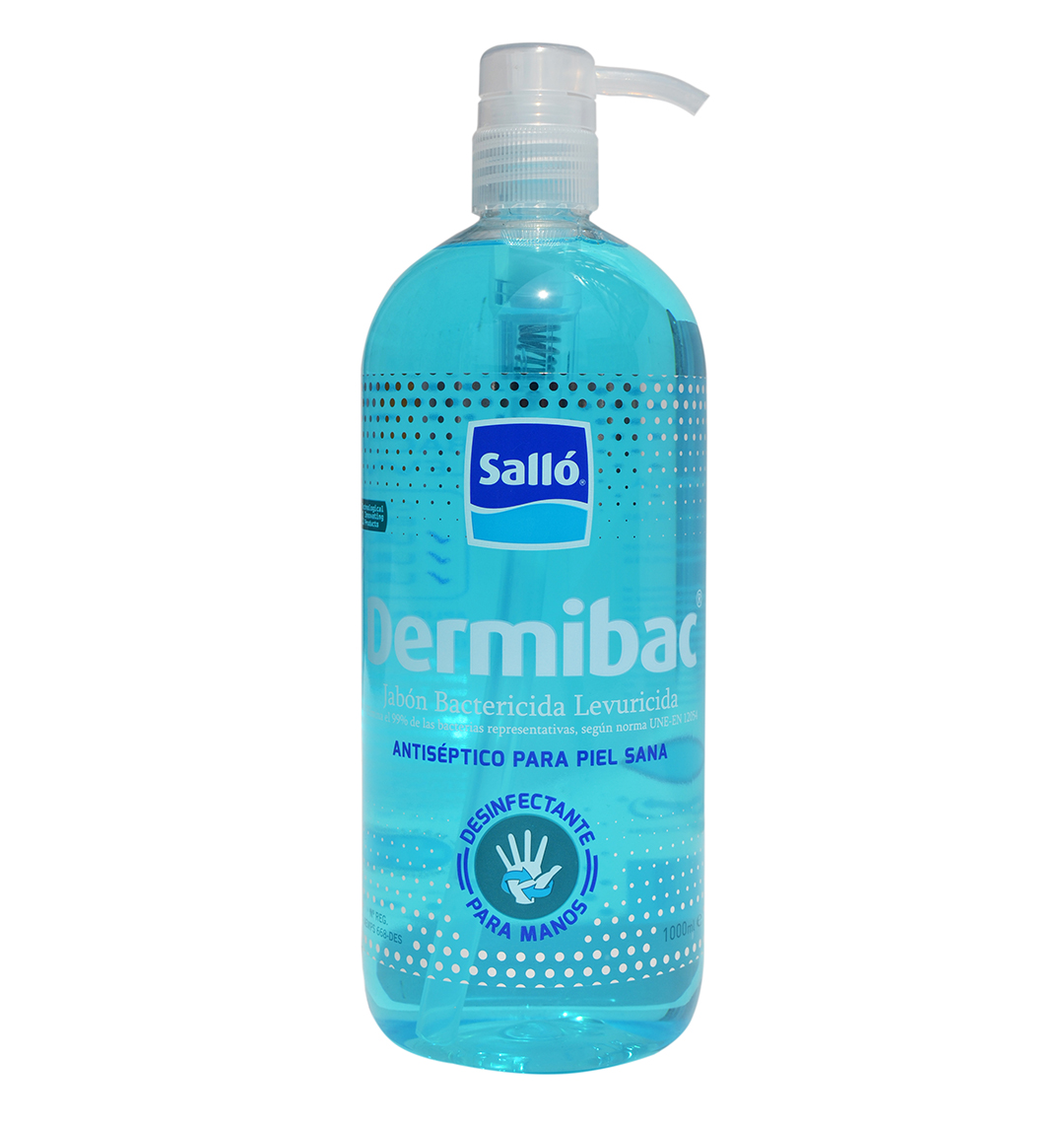 JABON ANTISEPTICO PARA LAVADO Y DESINFECCIONDE MANOS. BACTERICIDA. DERMIBAC